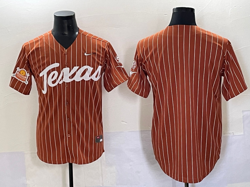 Men Texas Longhorns blank brown Nike joint Name NCAA 2025 Jersey style 30